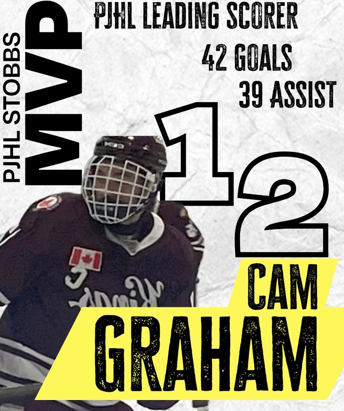 Congratulations to Cameron Graham of your Jr Kings.  PJHL leading scorer, Stobbs MVP, Stobbs leading scorer = WOW. 🤩 🔥