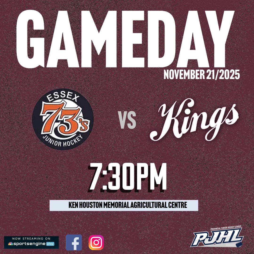 It’s gameday !!

🆚 Essex 73’s
🕕 7:30pm
📍 Ken Houston Memorial Agricultural Centre